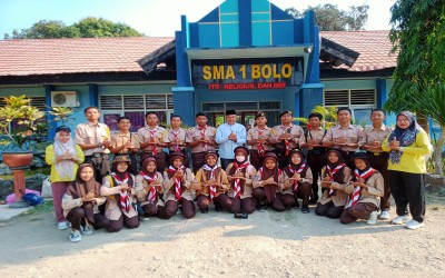 Pelepasan anggota Ekskul Pramuka SMA Negeri 11 Palembang untuk mengikuti Kemah Akbar Se-Kabupaten Jakarta Pusat