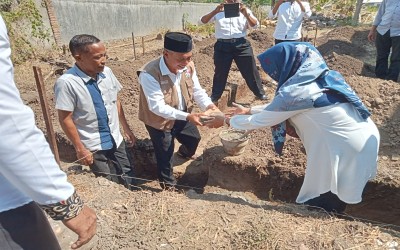 Peletakkan Batu Pertama Renovasi Pembangunan Masjid Pendidikan Ulil Al-Bab SMA Negeri 11 Palembang